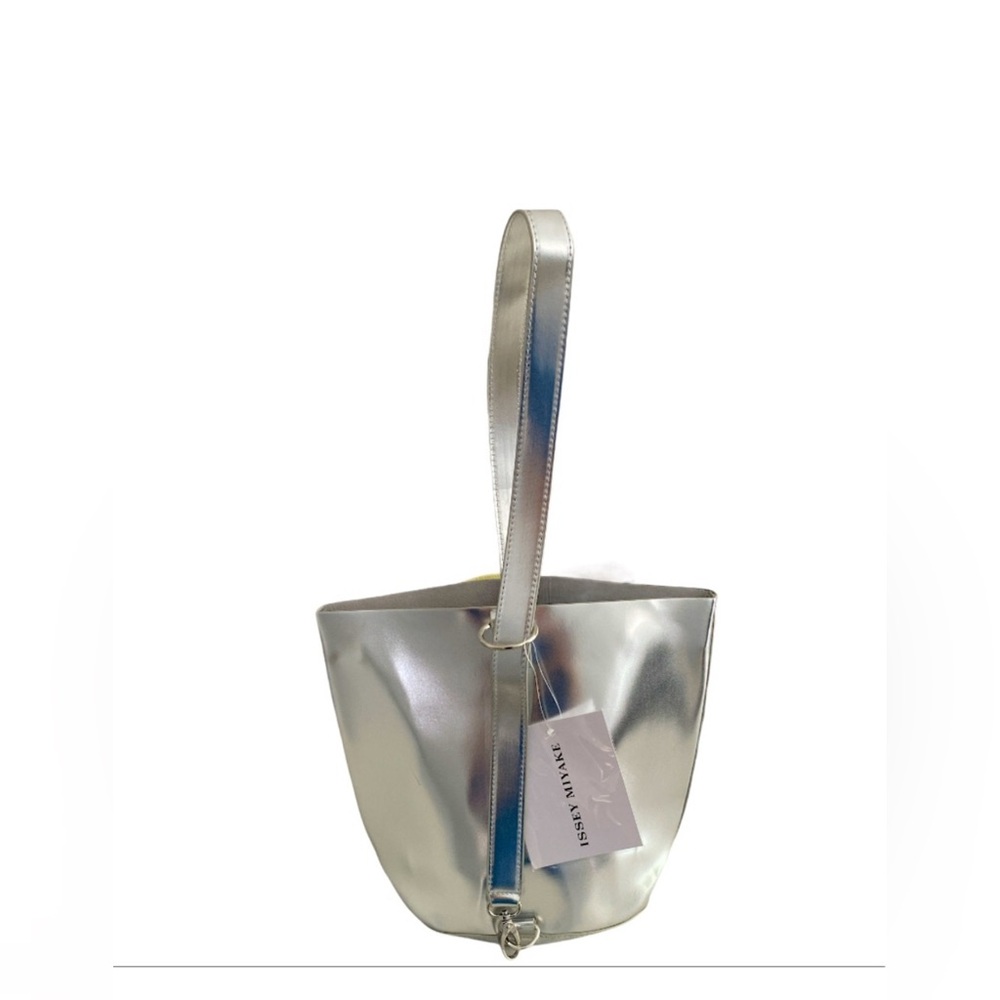 Issey Miyake Silver Clutch with Sleek Design